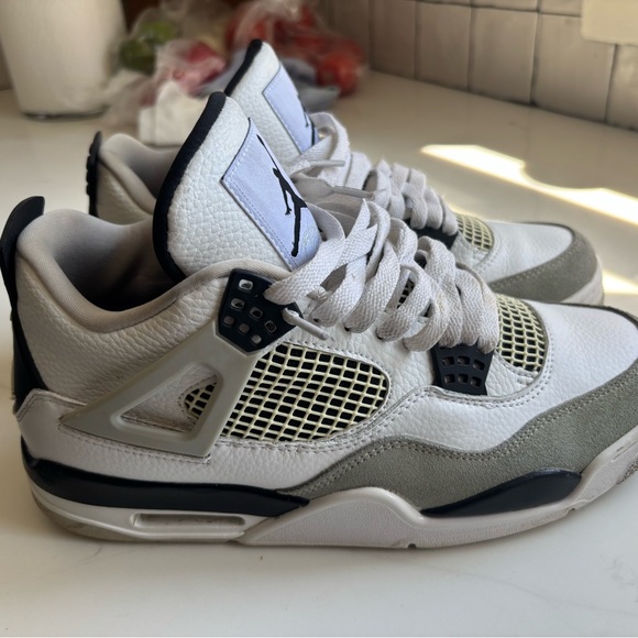 Jordan Athletic Shoes in White, Gray, and Black